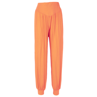 LALANG Women Sports Yoga Pants Bloomers Harem Trousers Stretch Orange  