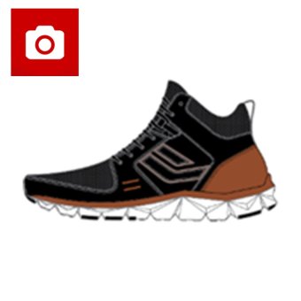 League Sigli Sepatu Sneakers - Black/Leather Brown/White  