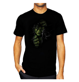 11gfn T-Shirt 3D HULK - Hitam  