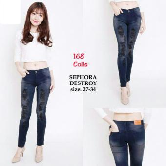 168 Collection Celana Reg Sephia Jeans Pant-Hitam  