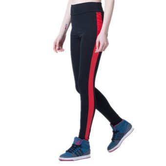 2015 Ladies Leggins Sides Patchwork Gym women Sports Pants Joggers Plus Size Fitness Legging Casual Leggings S-XL Color 6  - intl  