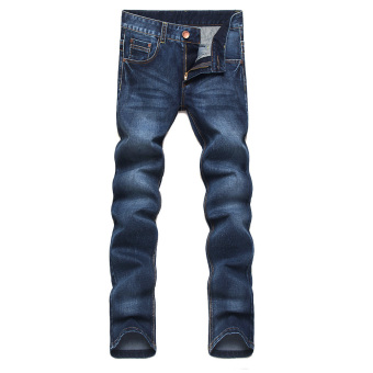 2015 New Newly Style Famous Brand Men's Jeans Denim Cotton Jeans Pants Straight Jeans Blue  