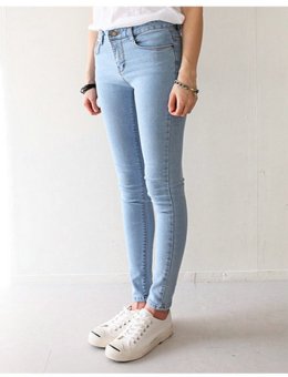2015 new women's clothing han edition high waist jeans female pencil pants nine minutes of pants feet pants elastic pants 26-32  