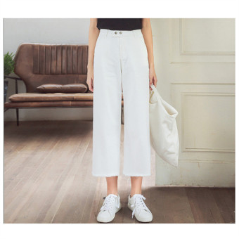 2016 Jeans Womens High Waist Elastic Skinny Denim Long Pencil Pants Plus Size Woman Jeans Camisa Feminina Lady Loose Trousers White - intl  