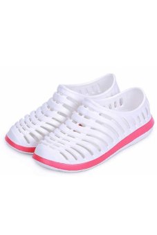 2016 Summer Women Flip Flops Women's Sandals Hot Fashion Bird's Nest Hole Shoes(white)   