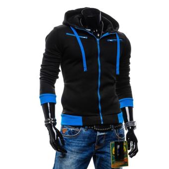 2017 Autumn Men Cardigan Hoodies Jacket Brand Fashion Wear Hoodies Men's Casual Slim Sport Hooded Zipper Hoodie (Black) - intl  
