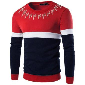 2017 Fall Winter Men's Hoodies 100% Cotton Polar Pattern Causal Single Print Men's Sweat Suits Sportswear (Red) - intl  