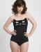 2017 Fashion Cartoon Cat Bodysuit Sexy Off Shouler Sexy One Piece Swimsuit Swimwear Women Bathing Suit Beachwear Monokini Bather - intl  