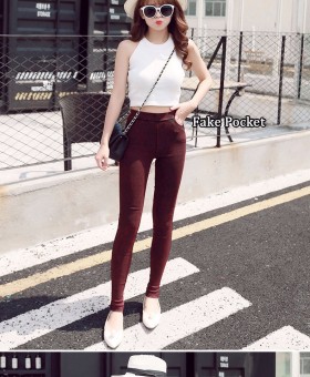 2017 New Fashion Ladies Casual Stretch Denim Jeans Leggings Pencil Pants Thin Skinny Leggings Jeans Womens Clothing S\M(Red) - intl  