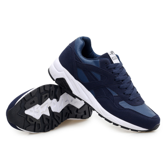 2017 New Lover's Fashion Sneakers Casual Breathable Sport Shoes Lace Ups Running Hiking Men Women Couple Shoes Dark Blue - intl  