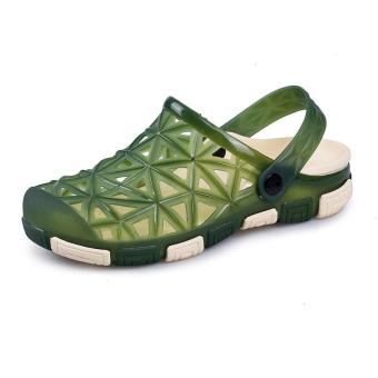 2017 New Summer Slippers Mules Clogs Lightly Beach Garden Shoes Man Slippers Clog Shoes Non-Slip Flip-flops On Sandals(green) - intl  