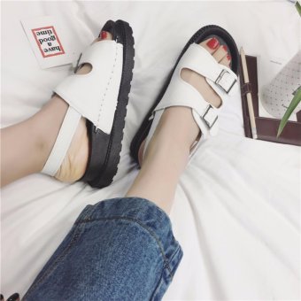 2017 New Summer Women Flat Sandals Roman Style Lover Shoes Korean Students Shoes Comfortable Footwear XZ229 - intl  