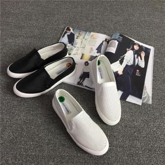2017 women shoes street look cut-out slip-on slip ons flats women sport shoes students size41 -white - intl  