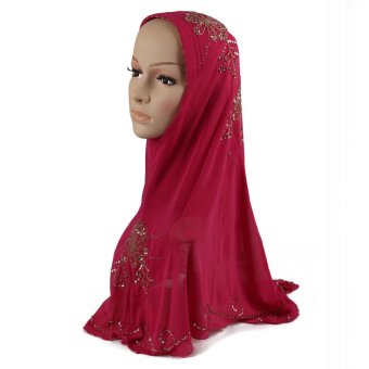 2017Muslim Caps Silk Scarf Hijab Shawl Islamic Muslim Women's Head Scarf Silk Underscarf Hijab Cover Turban Pure Colour Bonnet  