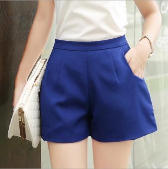 2NE1 High waist casual chiffon shorts female Blue - intl  