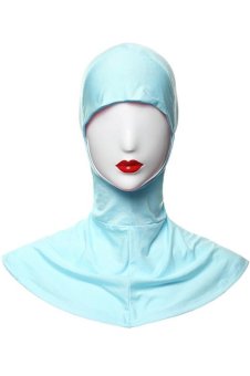3pcs lot Muslim Under Scarf Inner Cap Hat Hijab Neck Cover Headwear (Cornflower Blue Green Lavender)  
