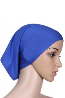 3pcs/lot Muslim Under Scarf inner-cap Hat Hijab Cotton( Blue/Brown/Cornflower Blue)  