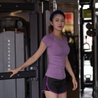 AB 0001_Pu Female New Leisure Sports Outdoor Running Slim Shorts (Purple) - intl  