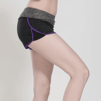 AB 3029_P Female New Fashionl Leisure Breathable Sports Fitness Yoga Shorts (Purple) - intl  