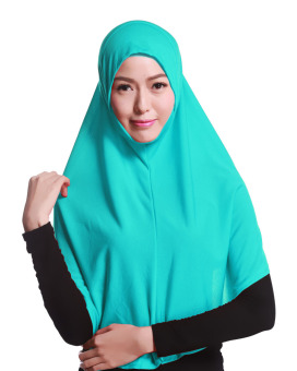 Agapeon Muslim Hijab Tudung Cotton&Linen Light Blue  