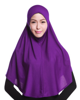 Agapeon Muslim Hijab Tudung Cotton&Linen Purple  