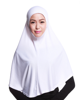 Agapeon Muslim Hijab Tudung Cotton&Linen White  