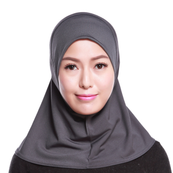 Agapeon Muslim Mini Hijab Tudung Cotton&Linen Grey  