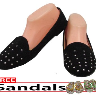 AINTAN Flat Shoes Develop 25- Sepatu Balet - Hitam Free Sandals  