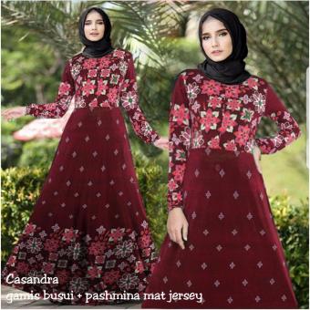 AK - Maxy Casandra (busui)+Pasmina - Maroon Akiko Fashion  