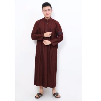 Al-Isra Jubah Nabawi Warna Pakaian Muslim Gamis Pria (Maroon)  