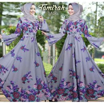 ALB shop Gamis Syari Tamara - Grey - Maxi  