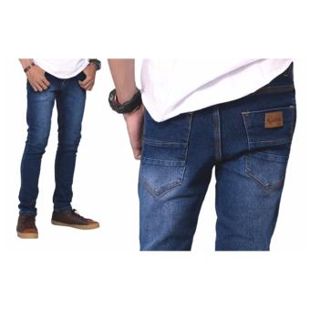 Aleganza New Arrival Celana Panjang Jeans Distro Pria Dknz 653 [Biru]  