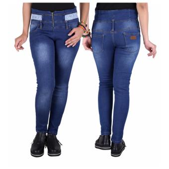 Aleganza New Item Celana Panjang Jeans Wanita Dknz 646 [Biru]  