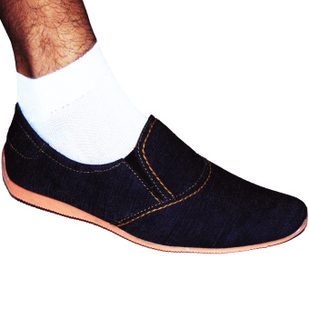 Alya Collection Sepatu Untuk Pria - Flat denim 1054 - Biru  