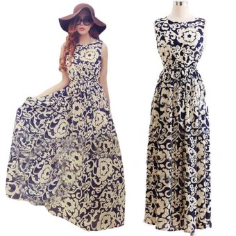 Amart Women Summer Long Dress Evening Party Dress Beach Dresses Chiffon Dress - Intl  