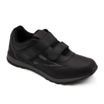 Ando Sepatu Sneakers Pria Morgan Velcro - Black  