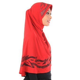 Andzya Kerudung Muslim Wanita - 31078 - Merah  