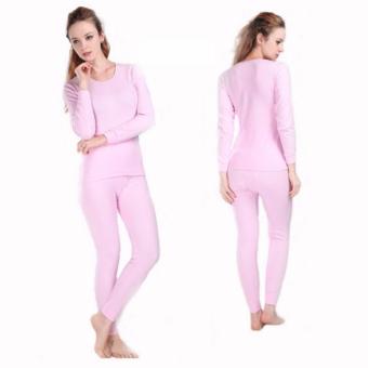 Anekaimportdotcom Baju Musim Dingin Longjohn Wanita /Pakaian Winter Clothes For Woman - Pink  
