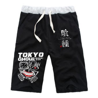 Anime Tokyo Ghoul Short Pants Trousers Kaneki Ken Unisex Casual Cosplay(Black) (Intl)  