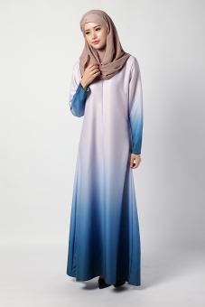 "''""''''ANNEYEP Women''''s Long Sleeve Color Washlight Chiffon Muslim Long Dress (Light purple)''''""''"' - intl  