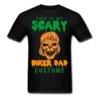 AOSEN FASHION Custom Design Men's This Is My Scary Biker Dad Costume T-Shirts Black  