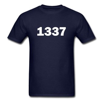 AOSEN FASHION Fashion Men's Design Logo T-Shirts Navy  