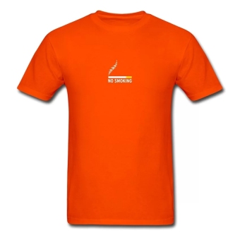 AOSEN FASHION Fashion Men's No Smoking T-Shirts Orange - intl  