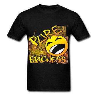 AOSEN FASHION Fashion Men's Pure Epicness T-Shirts Black  