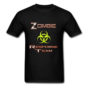 AOSEN FASHION Fashion Men's Zombie Response Team T-Shirts Black  