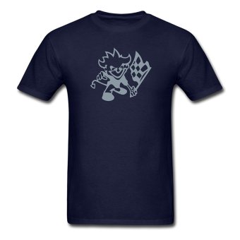 AOSEN FASHION Men's Devil Racer T-Shirts Navy  