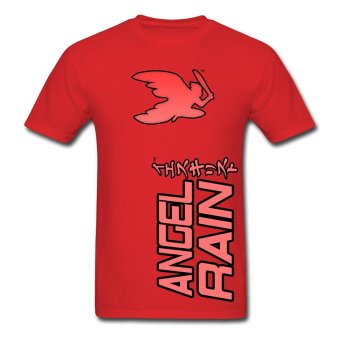 AOSEN FASHION Personalize Men's Angel Rain Ii T-Shirts Red  