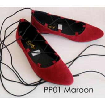 Arlaine Balerina Eiffel Flat Shoes [Maron]  