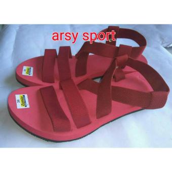 arsy collections sandal gunung wanita merah ban 2  