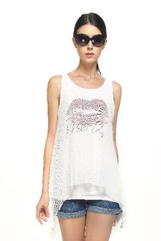 ASTAR Tank Top Sleeveless Cotton (White)?Intl? - Intl  